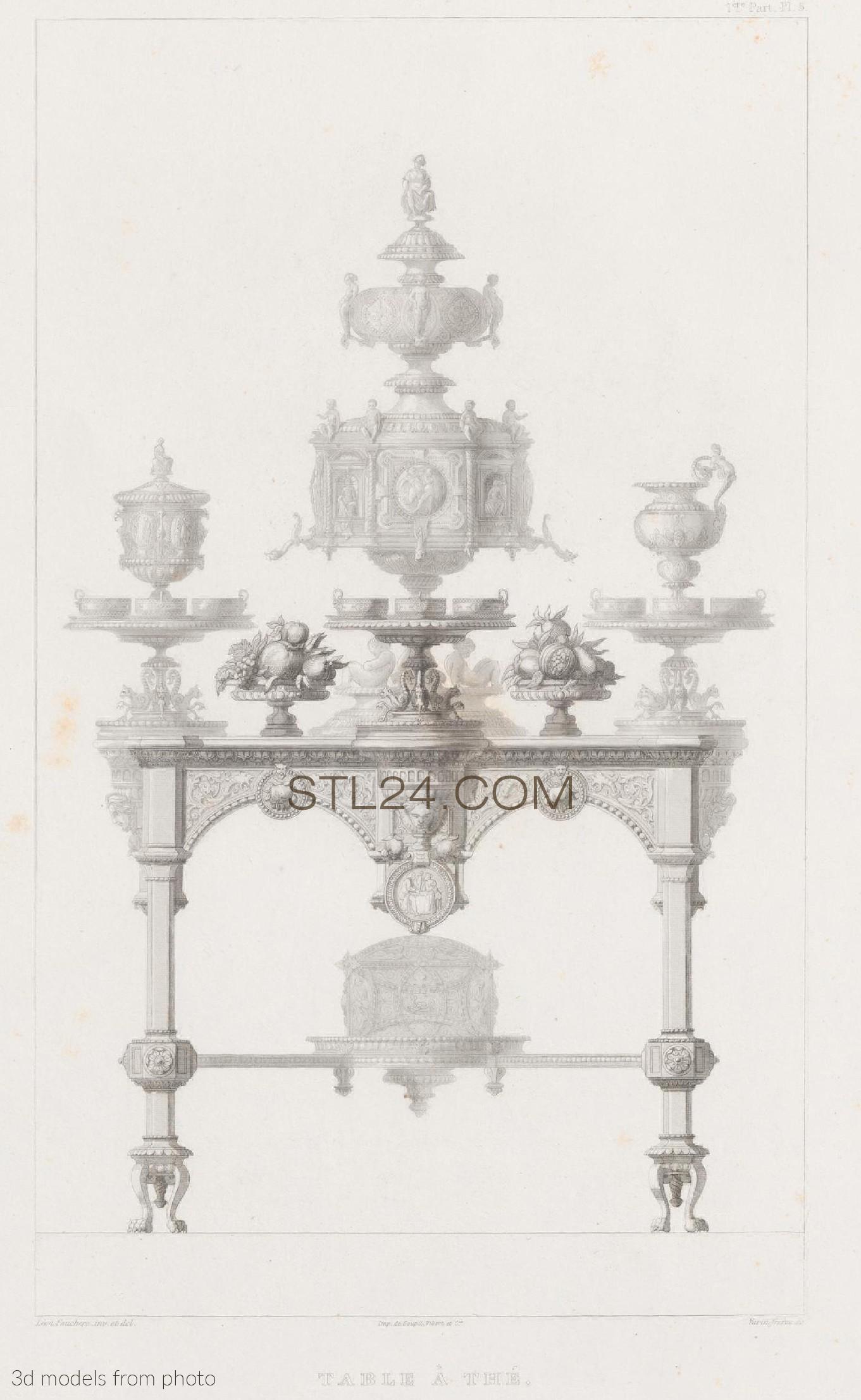 Комплекты мебели (FURNITURE SET_0026 -  | 3D model 3DSMAX / OBJ / STL) 3D модель для ЧПУ станка